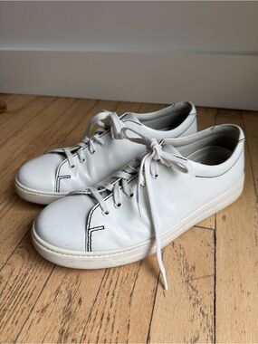 Prada White Leather Men's Sneakers